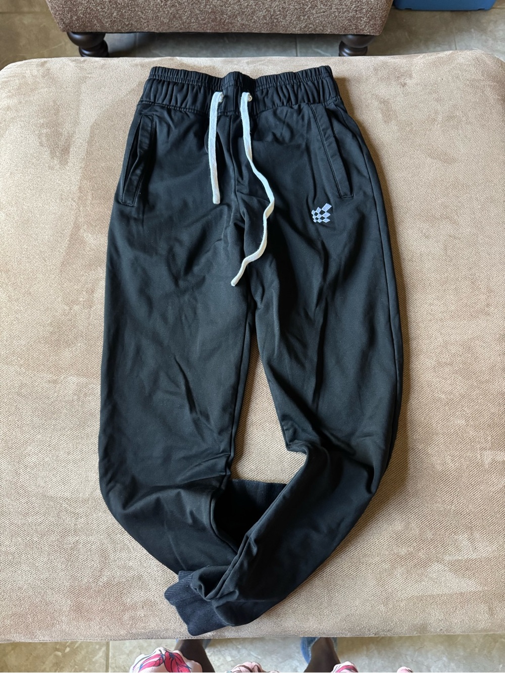 ECHT Black Jogger Sweatpants with White Drawstring